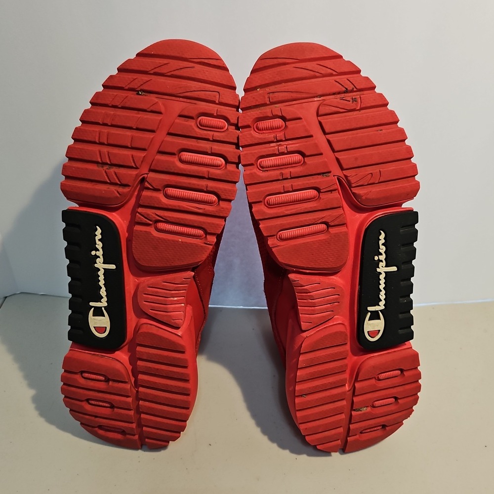 Men's Champion RF Mid Pull On Mid Top Lifestyle Sneaker Red Size 10 M - Picture 7 of 9